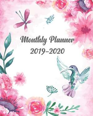 Monthly Planner 2019-2020: 24 Month Calendar Monthly and Weekly Schedule Organizer with Lovely Pink Floral Cover de Joni Stallworth