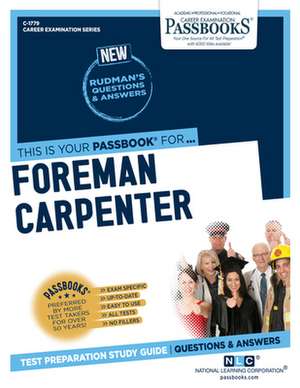 Foreman Carpenter (C-1779) de National Learning Corporation