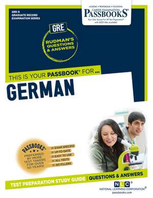 German (Gre-9): Passbooks Study Guide Volume 9 de National Learning Corporation