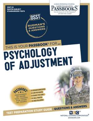 Psychology of Adjustment (Dan-34): Passbooks Study Guide Volume 34 de National Learning Corporation