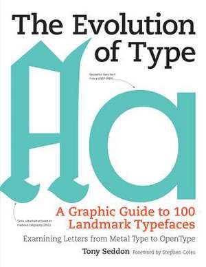 The Evolution of Type: A Graphic Guide to 100 Landmark Typefaces de Tony Seddon