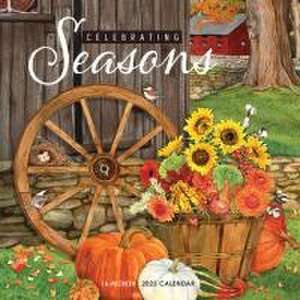 Celebrating Seasons 2025 12 X 24 Inch Monthly Square Wall Calendar Featuring the Artwork of Lynnea Washburn Plastic-Free de Hopper Studios