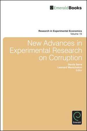 New Advances in Experimental Research on Corruption de Danila Serra