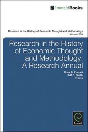 Research in the History of Economic Thought and – A Research Annual de Ross B. Emmett