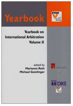 Yearbook on International Arbitration de Michael Geistlinger