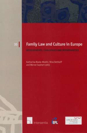 Family Law and Culture in Europe de Werner Gephart