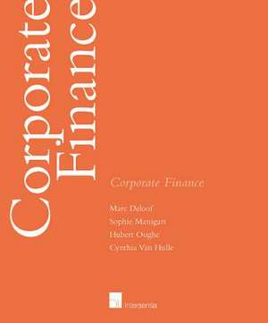 CORPORATE FINANCE de Cynthia Van Hulle