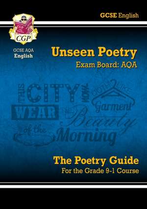 GCSE English AQA Unseen Poetry Guide - Book 1 includes Online Edition de Cgp Books