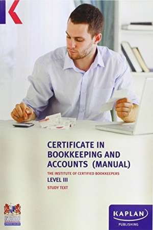 ICB Level 3 Certificate in Bookkeeping (Manual) - Text