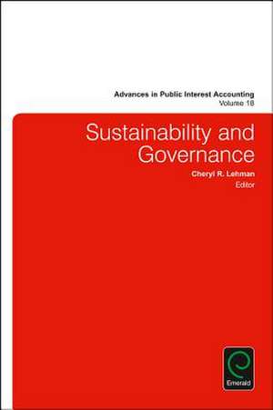 Sustainability and Governance de Cheryl R. Lehman