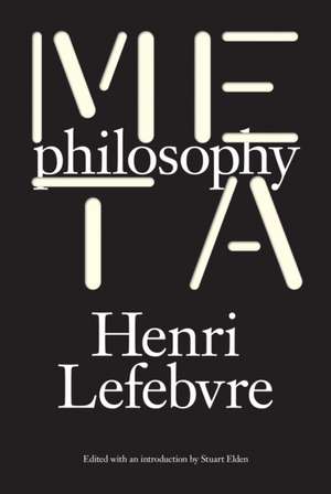 Metaphilosophy de Henri Lefebvre