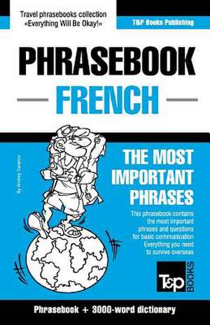 English-French Phrasebook and 3000-Word Topical Vocabulary de Andrey Taranov