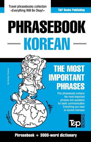 English-Korean phrasebook and 3000-word topical vocabulary de Andrey Taranov