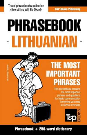 English-Lithuanian phrasebook & 250-word mini dictionary de Andrey Taranov