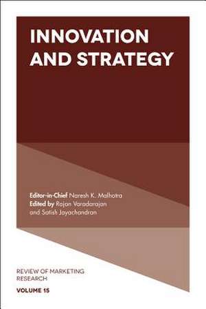 Innovation and Strategy de Rajan Varadarajan