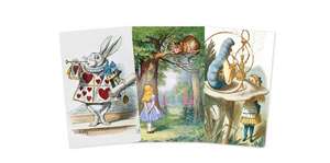 Alice in Wonderland Set of 3 Mini Notebooks de Flame Tree Studio