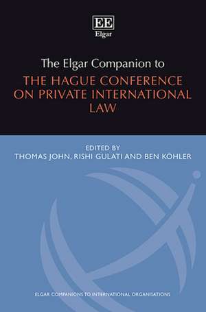 The Elgar Companion to the Hague Conference on Private International Law de Thomas John