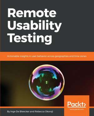 Remote Usability Testing de Inge de Bleecker