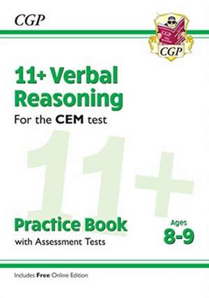 11+ CEM Verbal Reasoning Practice Book & Assessment Tests - Ages 8-9 (with Online Edition) de Cgp Books