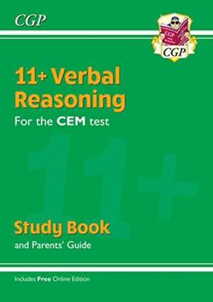 11+ CEM Verbal Reasoning Study Book (with Parents' Guide & Online Edition) de Cgp Books