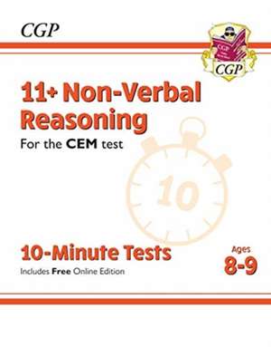 11+ CEM 10-Minute Tests: Non-Verbal Reasoning - Ages 8-9 (with Online Edition): unbeatable eleven plus preparation from the exam experts de CGP Books