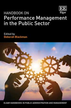 Handbook on Performance Management in the Public Sector de Deborah Blackman