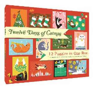 12 Puzzles in One Box: Twelve Days of Catmas de Chronicle Books