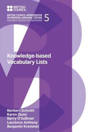 O'Sullivan, B: Knowledge-Based Vocabulary Lists