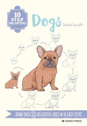 10 Step Drawing: Dogs de Justine Lecouffe