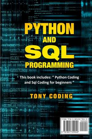 Python and Sql programming de Tony Coding