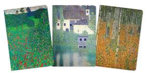 Gustav Klimt: Landscapes Set of 3 Standard Notebooks de Flame Tree Studio