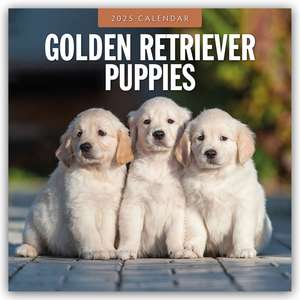 Golden Retriever Puppies - Golden Retriever Welpen 2025 - 16-Monatskalender de Robin Red