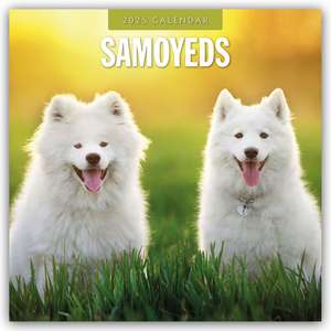 Samoyeds - Samojede - Samojedenspitz 2025 - 16-Monatskalender de Robin Red