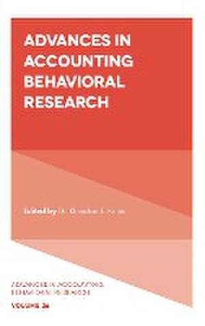 Advances in Accounting Behavioral Research de Khondkar E. Karim