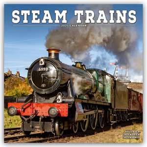 Steam Trains - Dampflokomotiven 2025 - 16-Monatskalender de Avonside Publishing Ltd