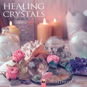 Healing Crystals Wall Calendar 2025 (Art Calendar) de Flame Tree Studio