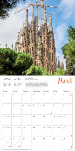 Gaudí Wall Calendar 2025 (Art Calendar) de Flame Tree Studio