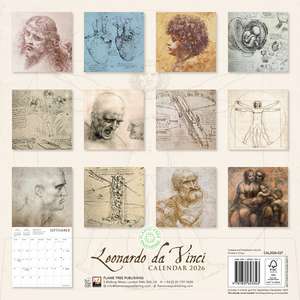 Leonardo da Vinci Wall Calendar 2026 (Art Calendar) de Flame Tree Studio