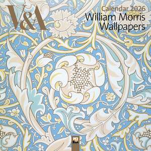 V&A: William Morris Wallpapers Wall Calendar 2026 (Art Calendar) de Flame Tree Studio