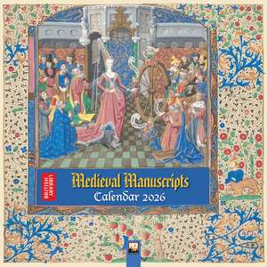 British Library: Medieval Manuscripts Wall Calendar 2026 (Art Calendar) de Flame Tree Studio