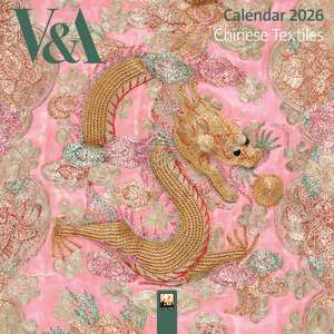 V&A: Chinese Textiles Mini Wall Calendar 2026 (Art Calendar) de Flame Tree Studio