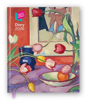 National Galleries Scotland 2026 Desk Diary Planner - Week to View, Illustrated throughout de Flame Tree Studio