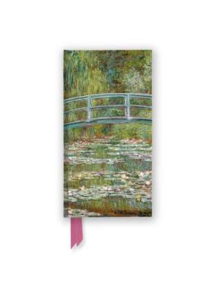 Claude Monet: Bridge over a Pond of Water Lilies (Foiled Slimline Journal) de Flame Tree Studio