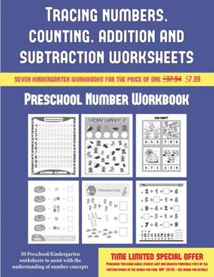 Preschool Number Workbook (Tracing numbers, counting, addition and subtraction) de James Manning