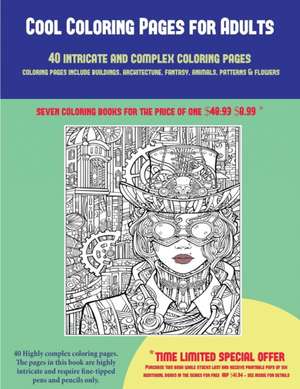 Cool Coloring Pages for Adults (40 Complex and Intricate Coloring Pages) de James Manning