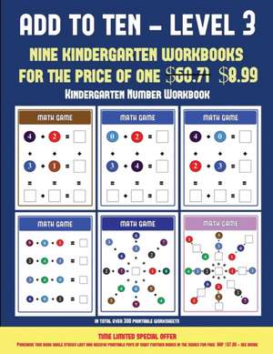 Kindergarten Number Workbook (Add to Ten - Level 3) de James Manning