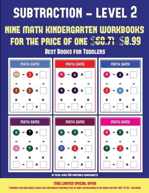 Best Books for Toddlers (Kindergarten Subtraction/taking away Level 2) de James Manning