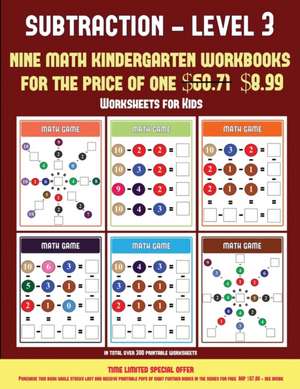 Worksheets for Kids (Kindergarten Subtraction/Taking Away Level 3) de James Manning