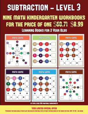 Learning Books for 2 Year Olds (Kindergarten Subtraction/Taking Away Level 3) de James Manning