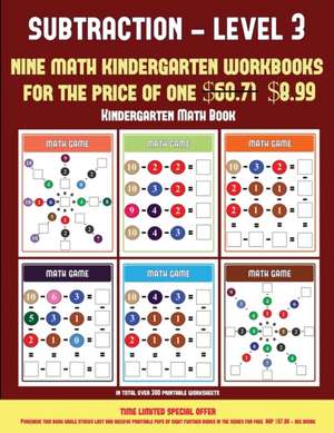 Kindergarten Math Book (Kindergarten Subtraction/Taking Away Level 3) de James Manning